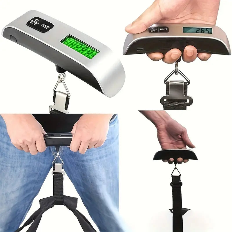 Balance Numérique Portable Avec Écran LCD Et Rétroéclairage Argenté